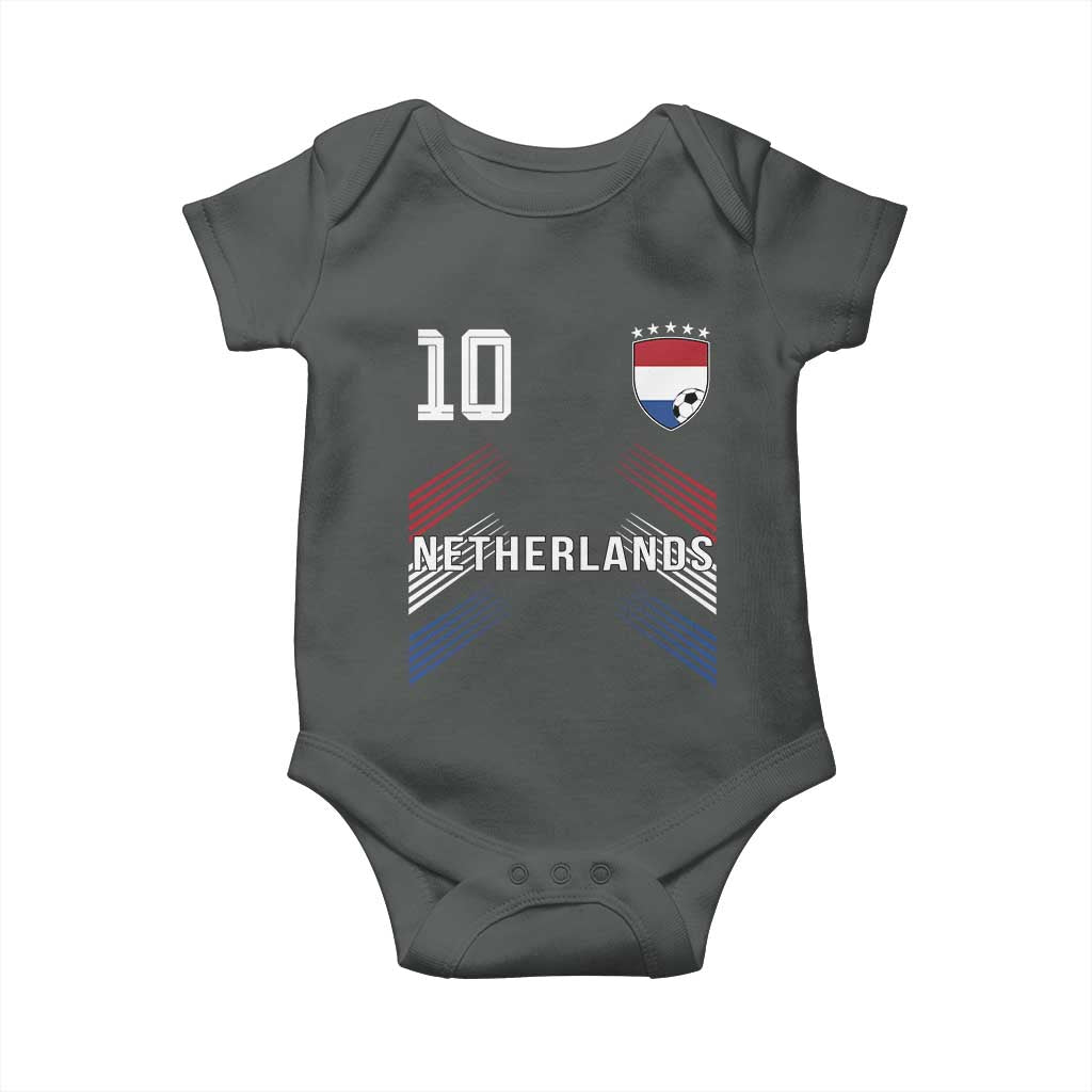 Netherlands Soccer Sports Graphic Number 10 Jersey Style Baby Onesie Proud Nederlands Holland Football Fans Game Day Pride