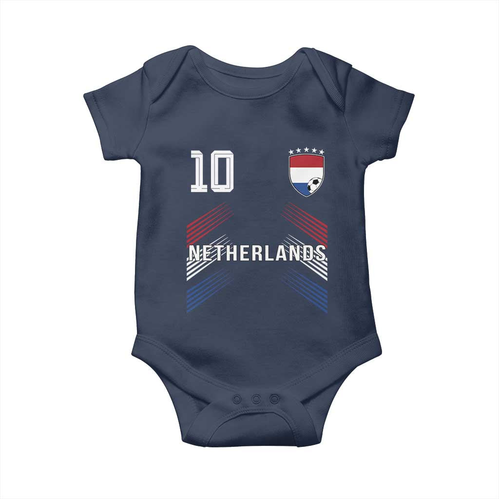Netherlands Soccer Sports Graphic Number 10 Jersey Style Baby Onesie Proud Nederlands Holland Football Fans Game Day Pride