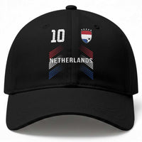 Netherlands Soccer Sports Graphic Number 10 Jersey Style Baseball Cap Proud Nederlands Holland Football Fans Game Day Pride