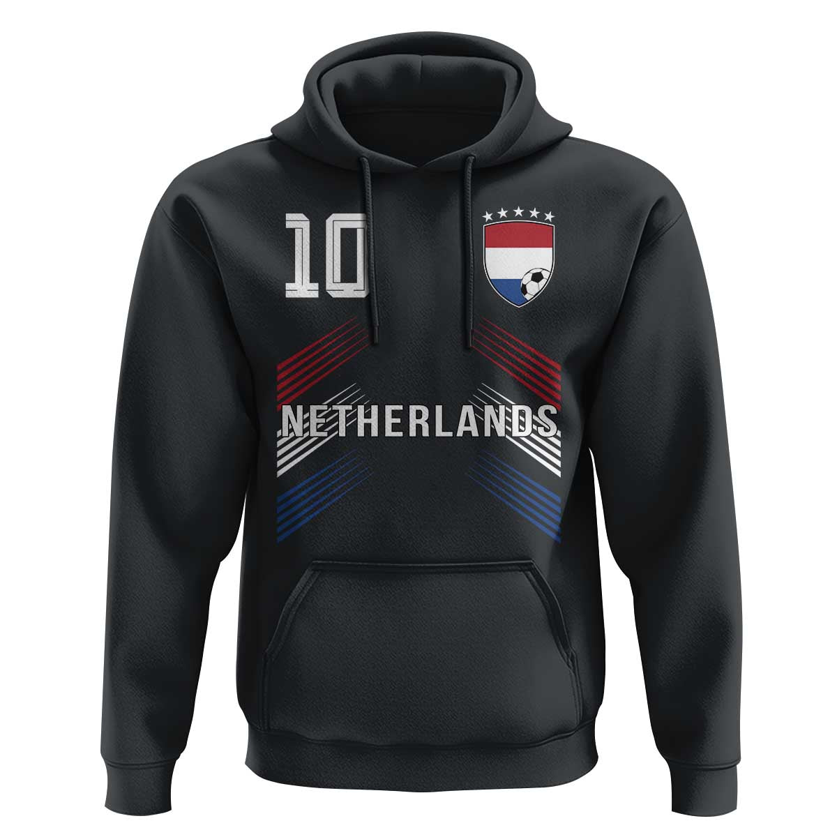 Netherlands Soccer Sports Graphic Number 10 Jersey Style Hoodie Proud Nederlands Holland Football Fans Game Day Pride
