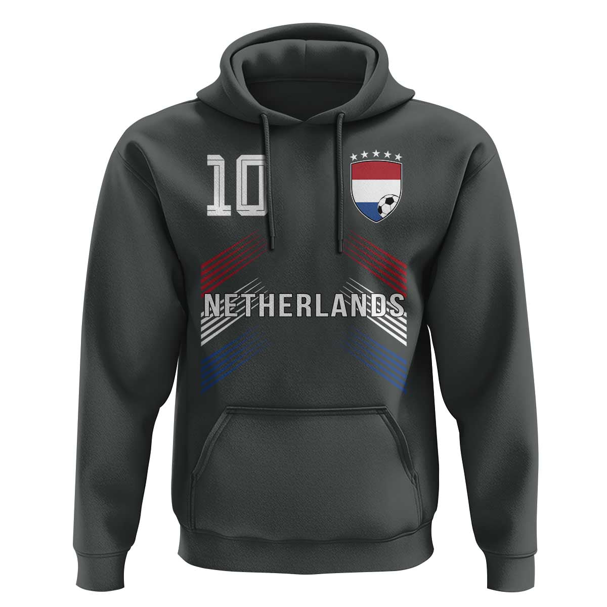 Netherlands Soccer Sports Graphic Number 10 Jersey Style Hoodie Proud Nederlands Holland Football Fans Game Day Pride