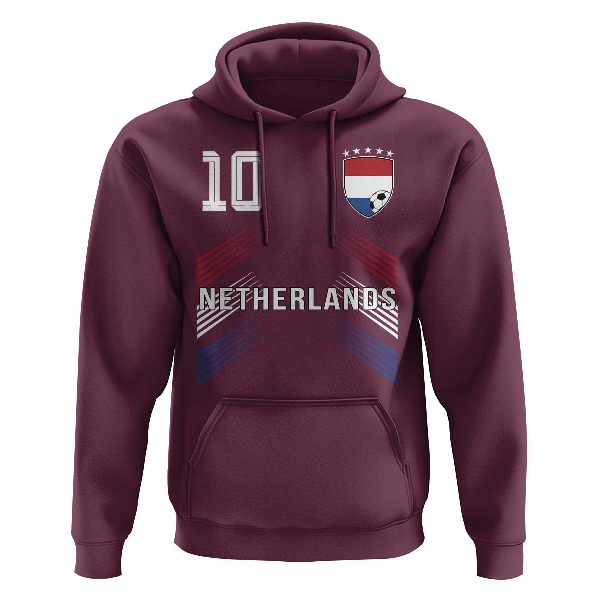 Netherlands Soccer Sports Graphic Number 10 Jersey Style Hoodie Proud Nederlands Holland Football Fans Game Day Pride
