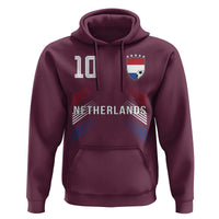 Netherlands Soccer Sports Graphic Number 10 Jersey Style Hoodie Proud Nederlands Holland Football Fans Game Day Pride