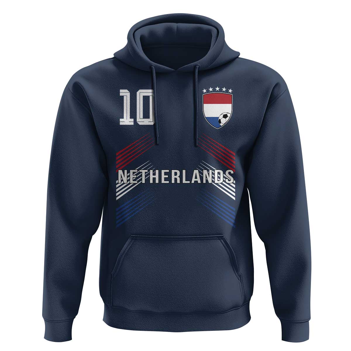 Netherlands Soccer Sports Graphic Number 10 Jersey Style Hoodie Proud Nederlands Holland Football Fans Game Day Pride