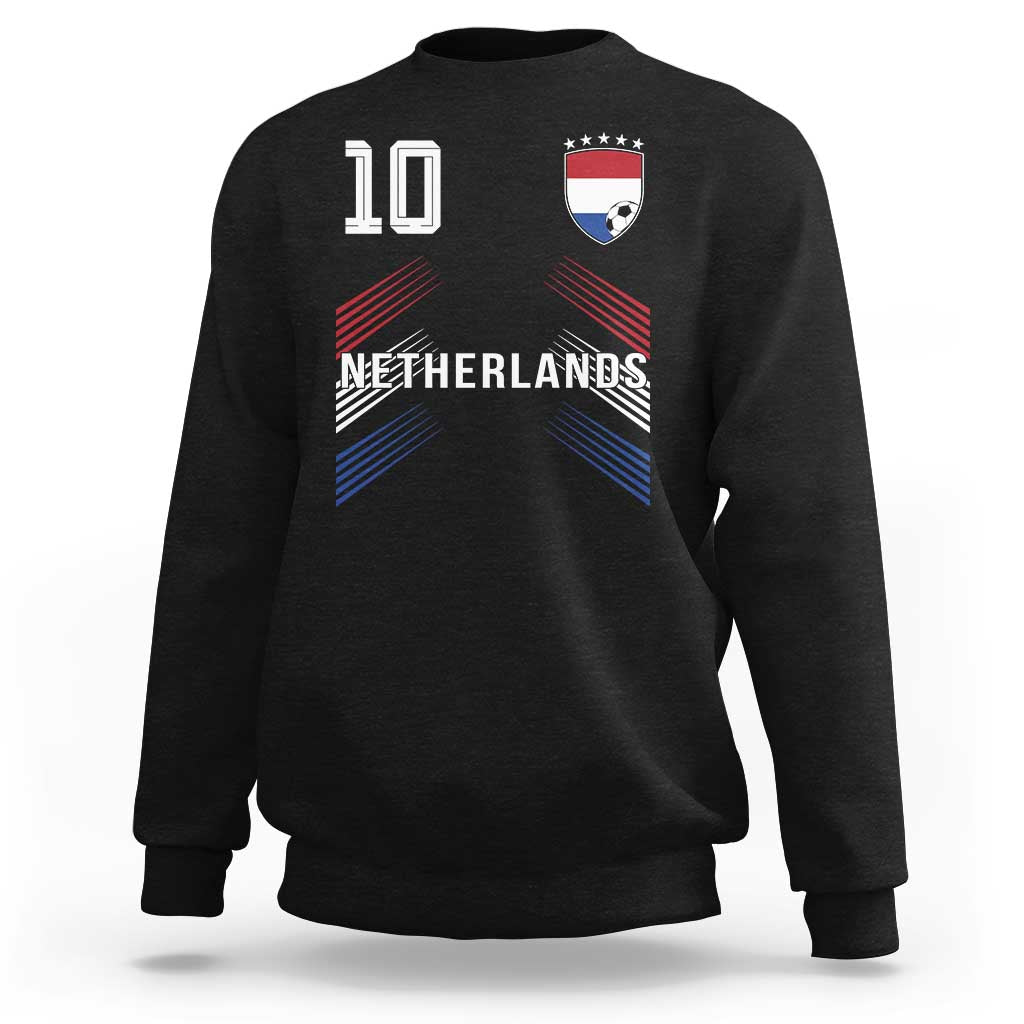 Netherlands Soccer Sports Graphic Number 10 Jersey Style Sweatshirt Proud Nederlands Holland Football Fans Game Day Pride
