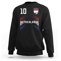 Netherlands Soccer Sports Graphic Number 10 Jersey Style Sweatshirt Proud Nederlands Holland Football Fans Game Day Pride