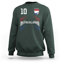 Netherlands Soccer Sports Graphic Number 10 Jersey Style Sweatshirt Proud Nederlands Holland Football Fans Game Day Pride