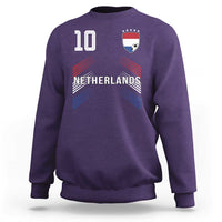 Netherlands Soccer Sports Graphic Number 10 Jersey Style Sweatshirt Proud Nederlands Holland Football Fans Game Day Pride
