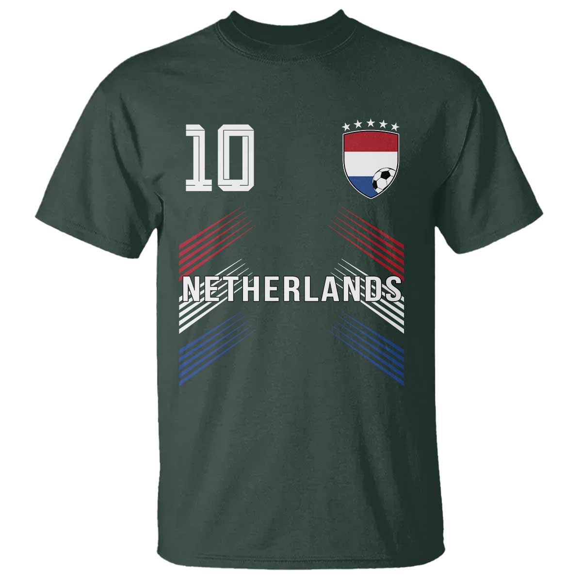 Netherlands Soccer Sports Graphic Number 10 Jersey Style T Shirt Proud Nederlands Holland Football Fans Game Day Pride