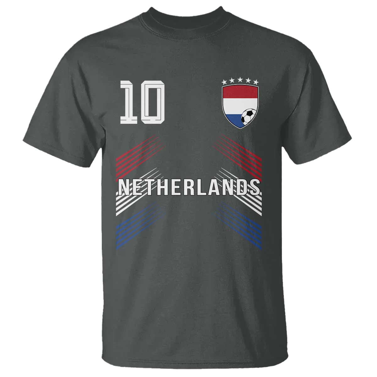 Netherlands Soccer Sports Graphic Number 10 Jersey Style T Shirt Proud Nederlands Holland Football Fans Game Day Pride