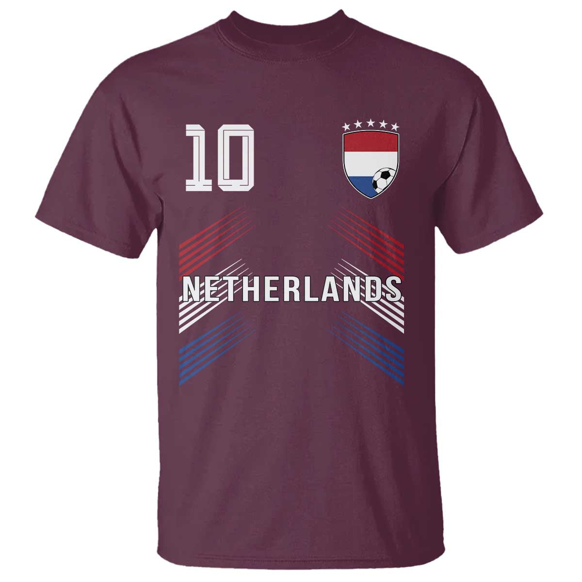 Netherlands Soccer Sports Graphic Number 10 Jersey Style T Shirt Proud Nederlands Holland Football Fans Game Day Pride