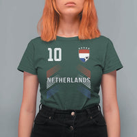 Netherlands Soccer Sports Graphic Number 10 Jersey Style T Shirt For Women Proud Nederlands Holland Football Fans Game Day Pride