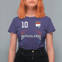 Netherlands Soccer Sports Graphic Number 10 Jersey Style T Shirt For Women Proud Nederlands Holland Football Fans Game Day Pride