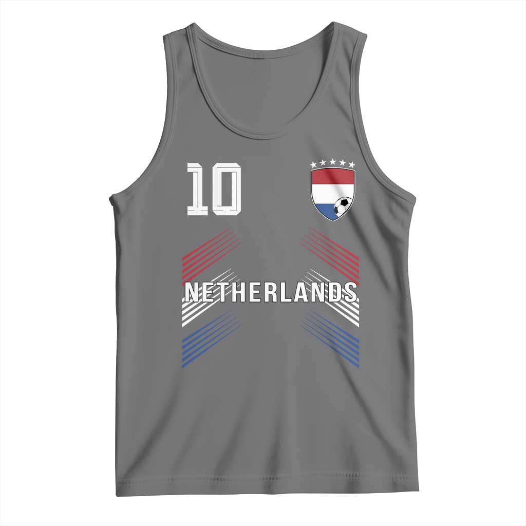 Netherlands Soccer Sports Graphic Number 10 Jersey Style Tank Top Proud Nederlands Holland Football Fans Game Day Pride