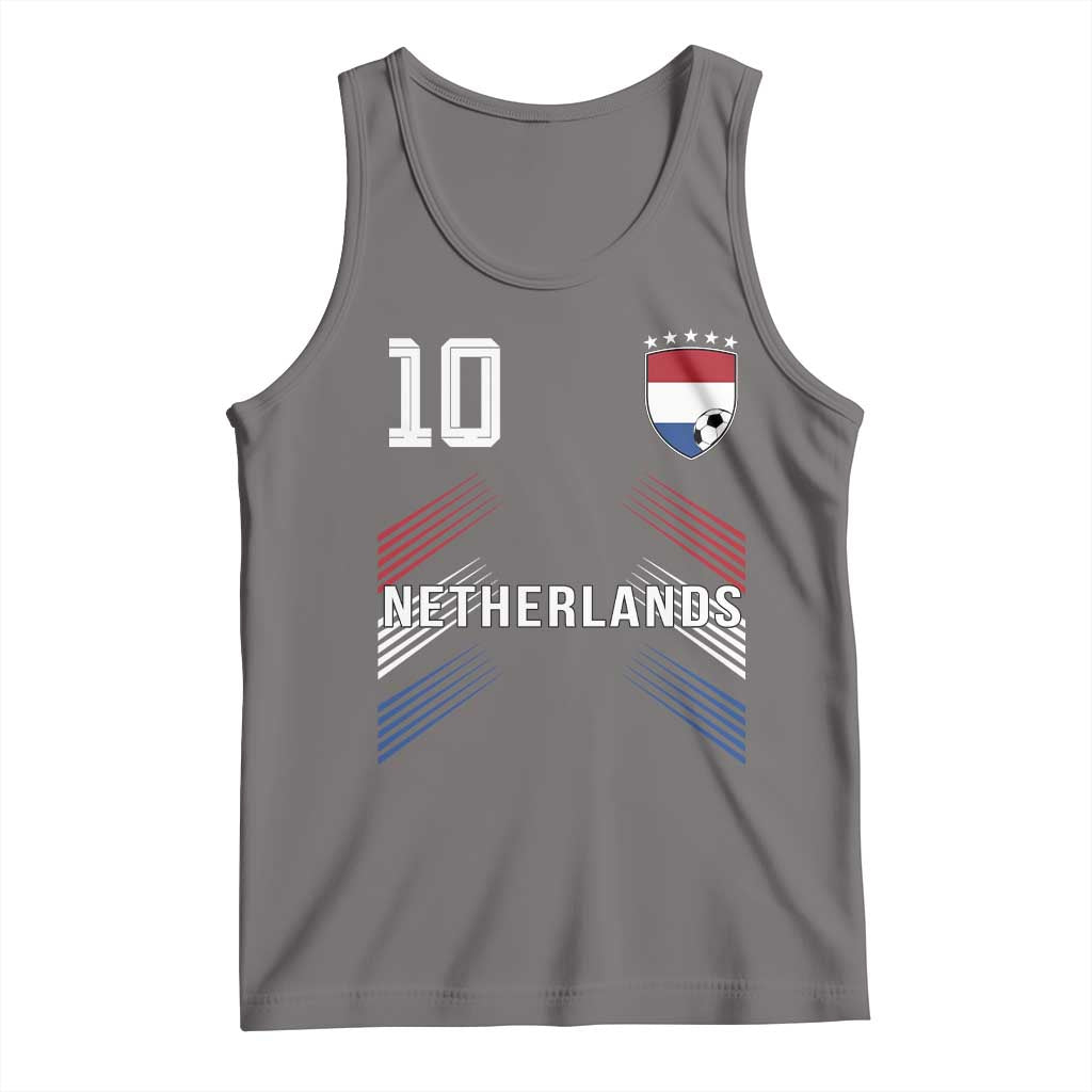 Netherlands Soccer Sports Graphic Number 10 Jersey Style Tank Top Proud Nederlands Holland Football Fans Game Day Pride