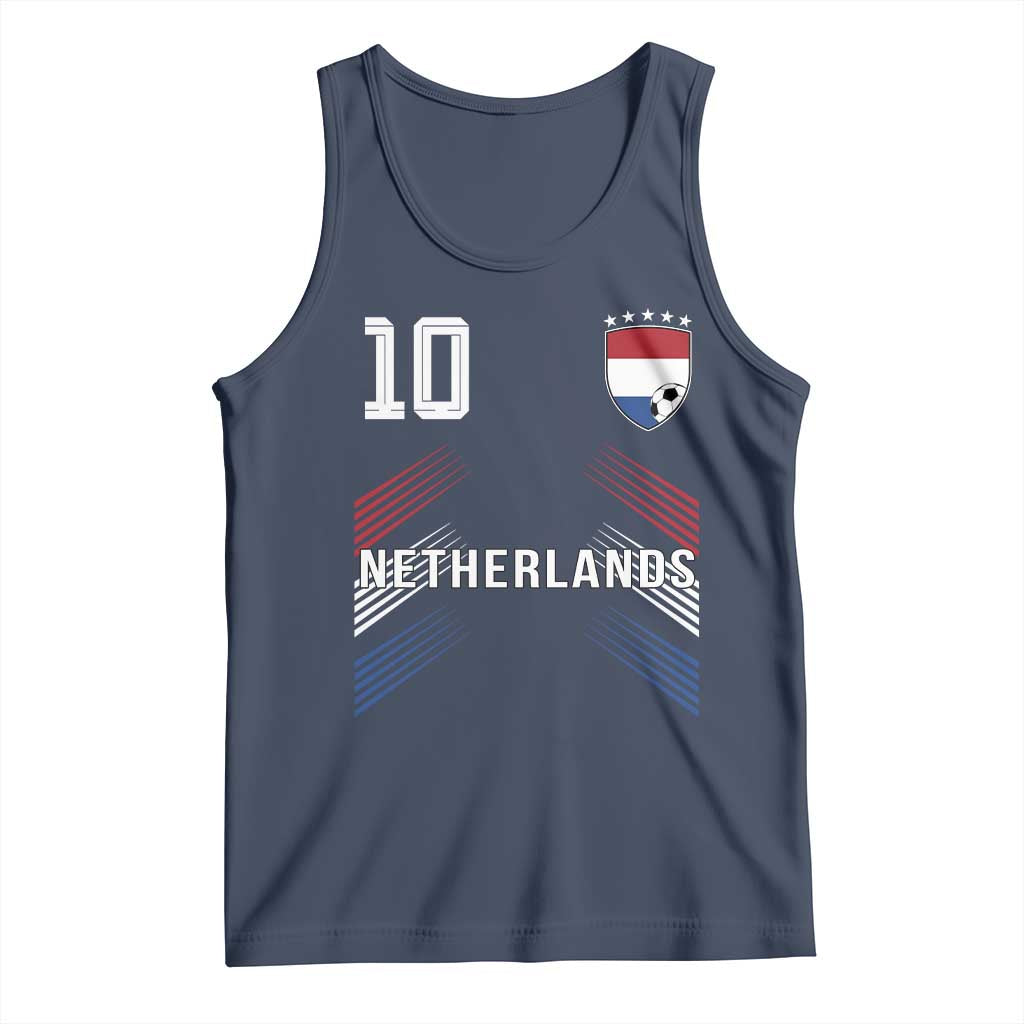 Netherlands Soccer Sports Graphic Number 10 Jersey Style Tank Top Proud Nederlands Holland Football Fans Game Day Pride