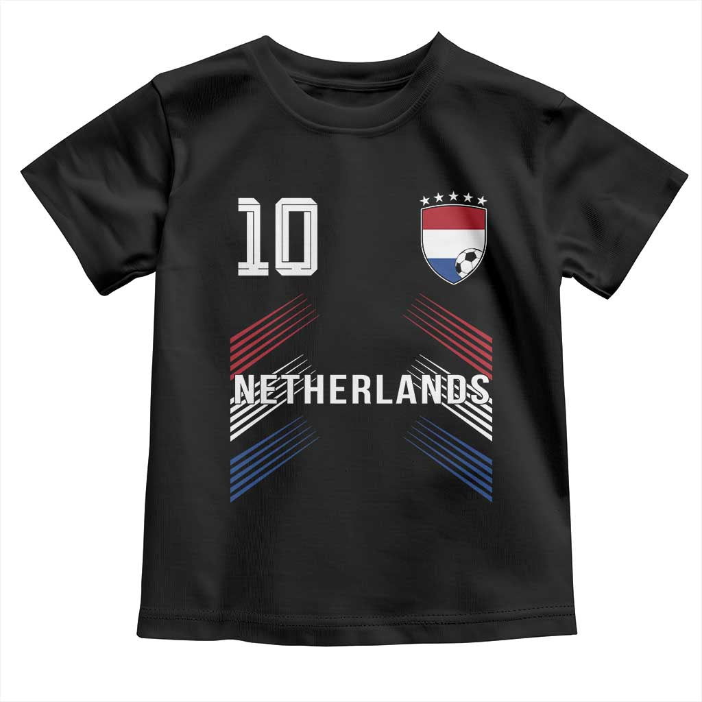 Netherlands Soccer Sports Graphic Number 10 Jersey Style Toddler T Shirt Proud Nederlands Holland Football Fans Game Day Pride