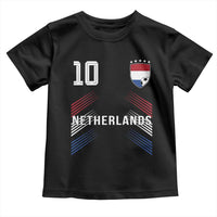 Netherlands Soccer Sports Graphic Number 10 Jersey Style Toddler T Shirt Proud Nederlands Holland Football Fans Game Day Pride