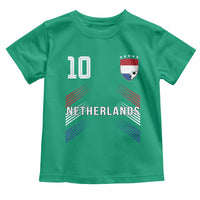 Netherlands Soccer Sports Graphic Number 10 Jersey Style Toddler T Shirt Proud Nederlands Holland Football Fans Game Day Pride