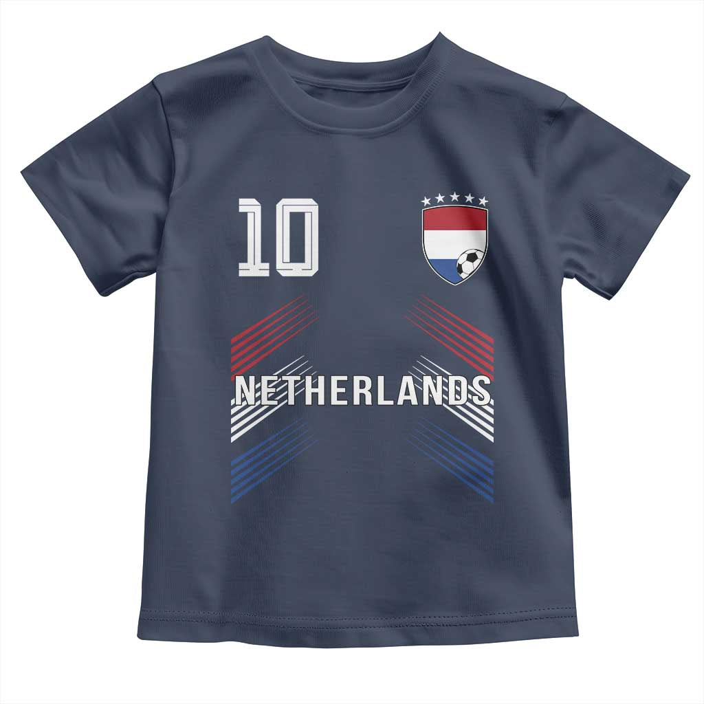Netherlands Soccer Sports Graphic Number 10 Jersey Style Toddler T Shirt Proud Nederlands Holland Football Fans Game Day Pride