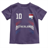 Netherlands Soccer Sports Graphic Number 10 Jersey Style Toddler T Shirt Proud Nederlands Holland Football Fans Game Day Pride
