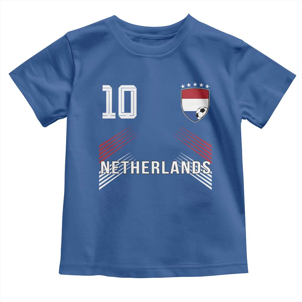 Netherlands Soccer Sports Graphic Number 10 Jersey Style Toddler T Shirt Proud Nederlands Holland Football Fans Game Day Pride