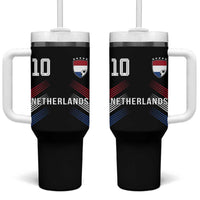 Netherlands Soccer Sports Graphic Number 10 Jersey Style Tumbler With Handle Proud Nederlands Holland Football Fans Game Day Pride