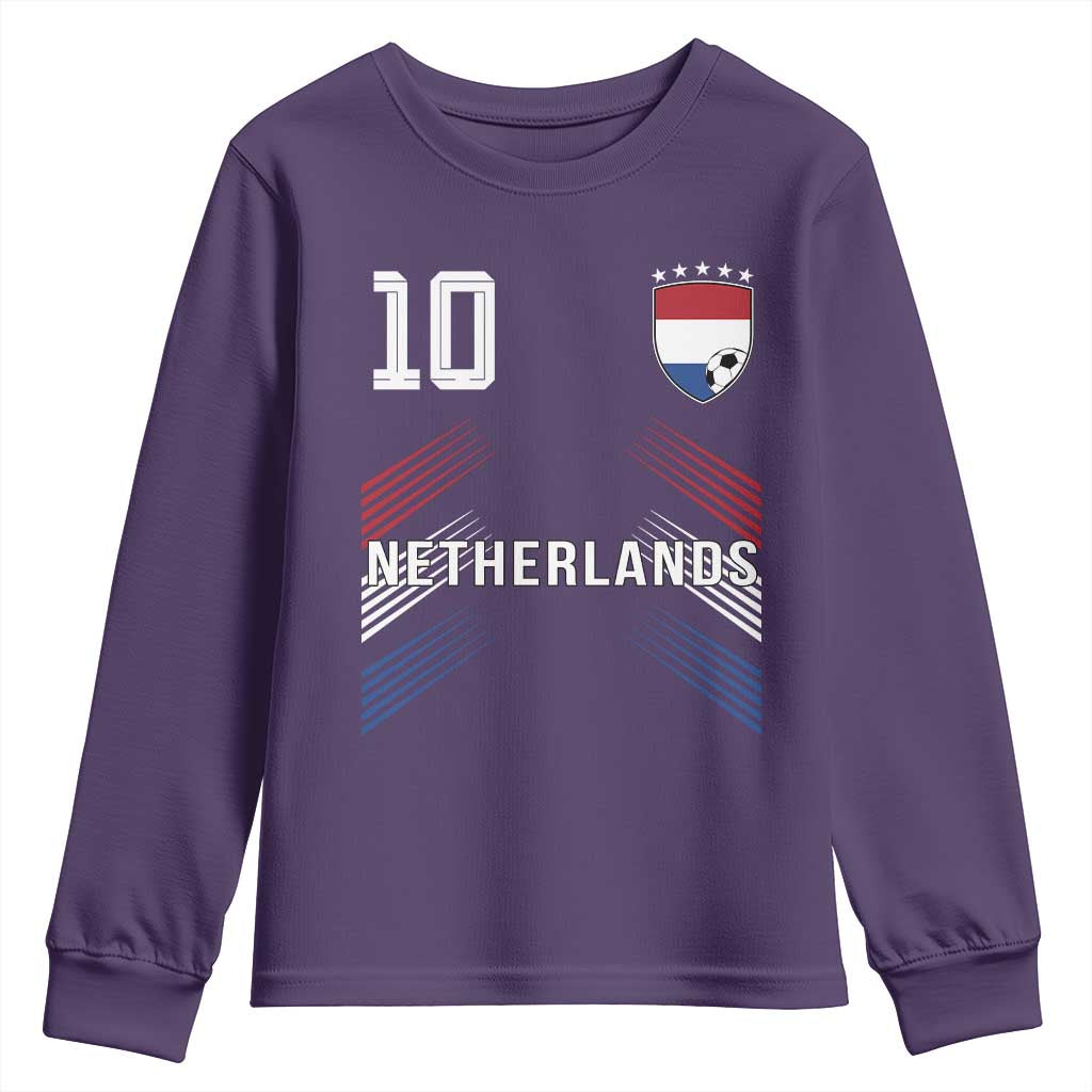 Netherlands Soccer Sports Graphic Number 10 Jersey Style Youth Sweatshirt Proud Nederlands Holland Football Fans Game Day Pride
