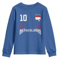 Netherlands Soccer Sports Graphic Number 10 Jersey Style Youth Sweatshirt Proud Nederlands Holland Football Fans Game Day Pride
