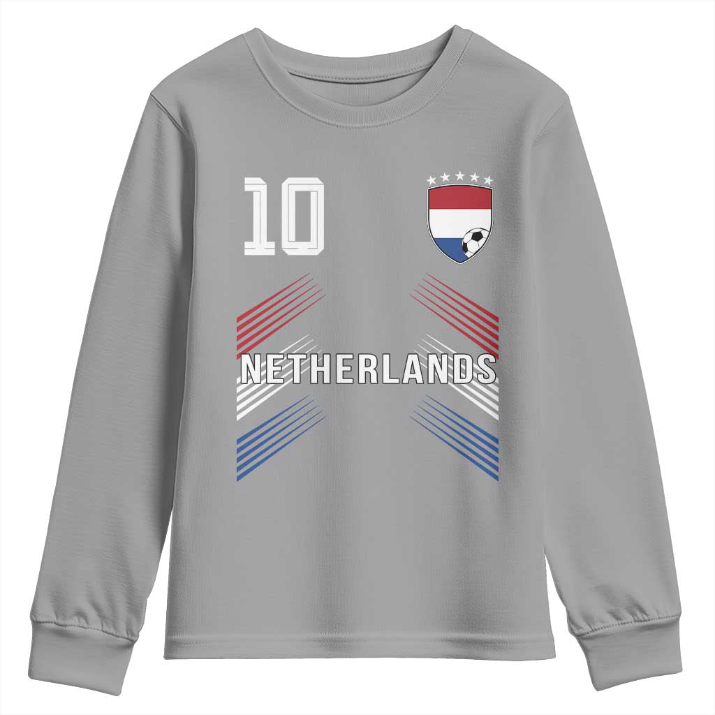 Netherlands Soccer Sports Graphic Number 10 Jersey Style Youth Sweatshirt Proud Nederlands Holland Football Fans Game Day Pride
