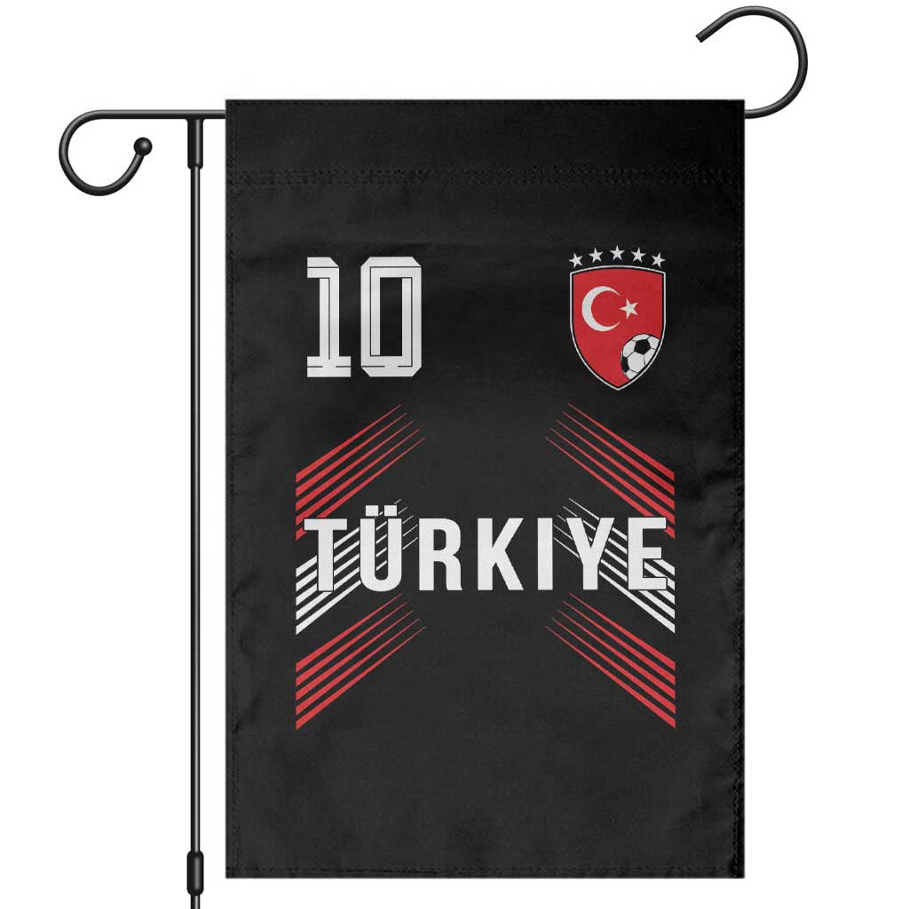 Proud Turkiye Soccer Fans Number 10 Jersey Style Garden Flag Patriotic Turkish Football Turkey Sports Lover