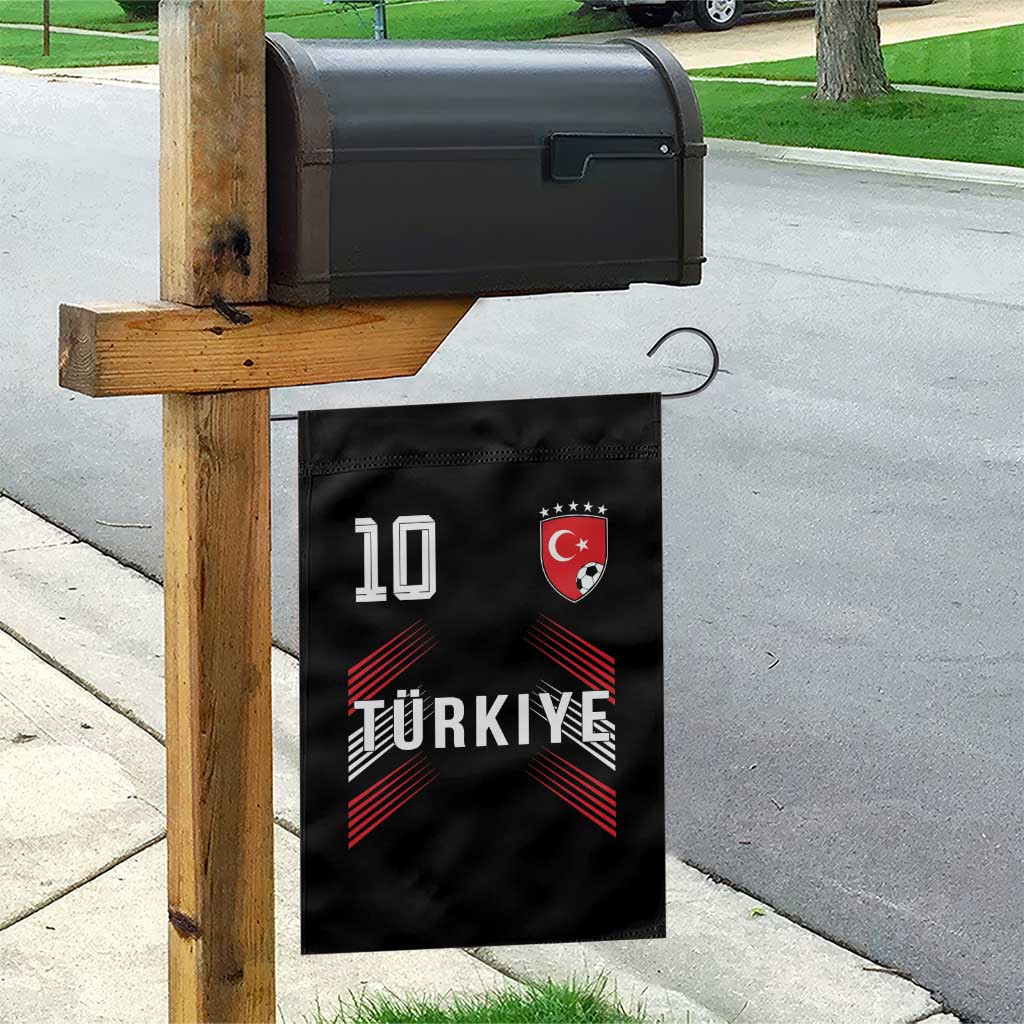 Proud Turkiye Soccer Fans Number 10 Jersey Style Garden Flag Patriotic Turkish Football Turkey Sports Lover