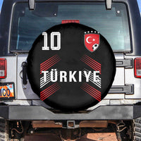 Proud Turkiye Soccer Fans Number 10 Jersey Style Spare Tire Cover Patriotic Turkish Football Turkey Sports Lover