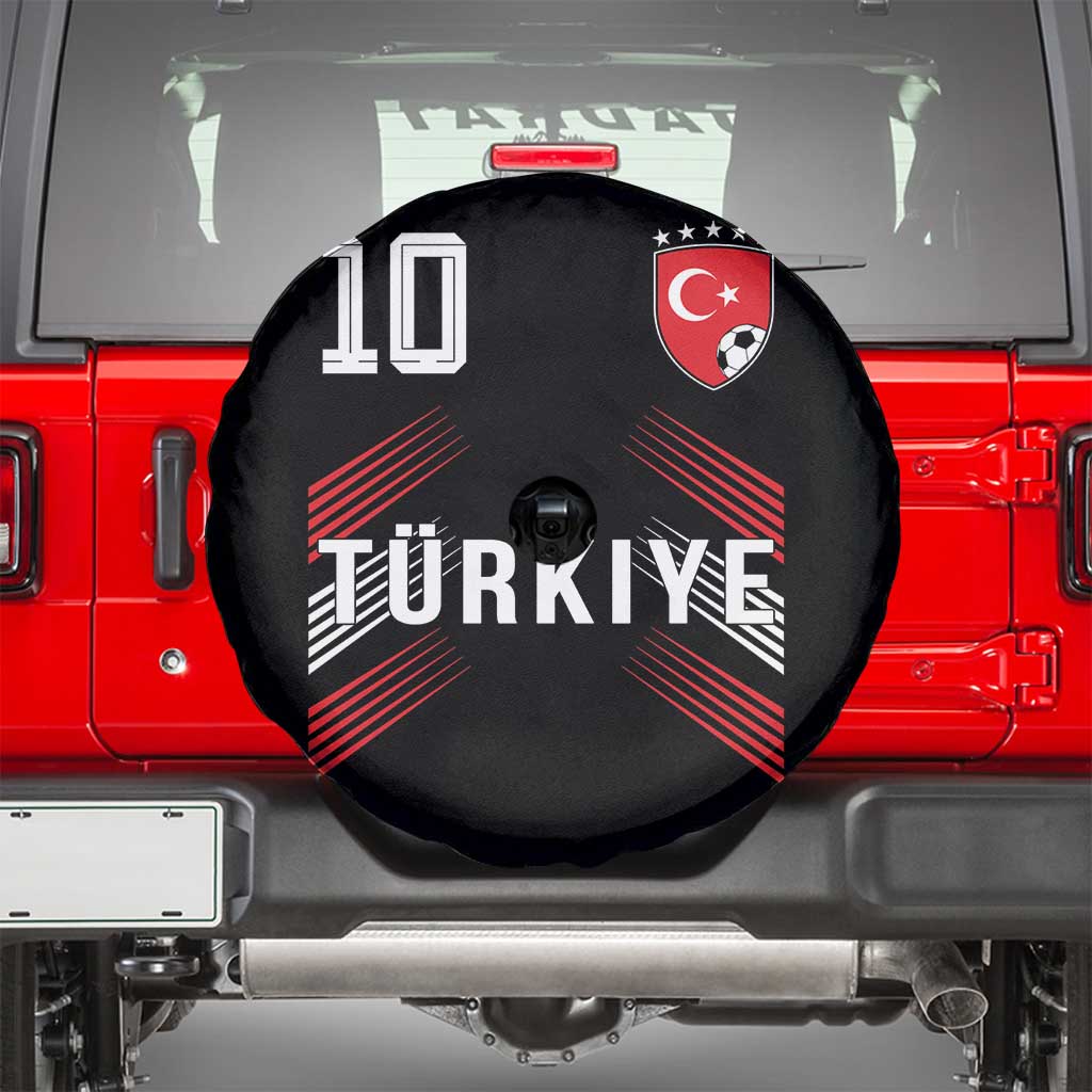 Proud Turkiye Soccer Fans Number 10 Jersey Style Spare Tire Cover Patriotic Turkish Football Turkey Sports Lover