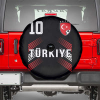 Proud Turkiye Soccer Fans Number 10 Jersey Style Spare Tire Cover Patriotic Turkish Football Turkey Sports Lover