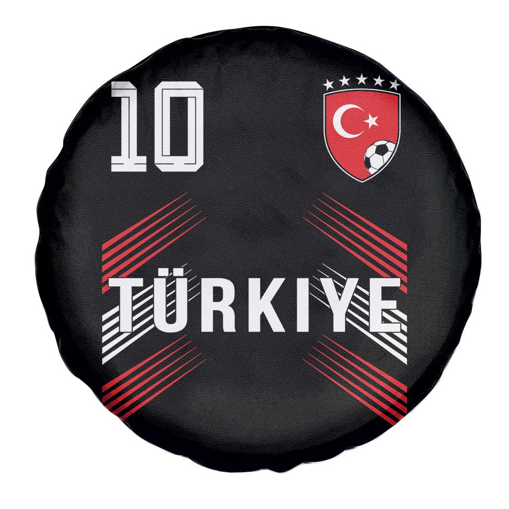 Proud Turkiye Soccer Fans Number 10 Jersey Style Spare Tire Cover Patriotic Turkish Football Turkey Sports Lover