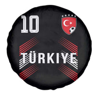 Proud Turkiye Soccer Fans Number 10 Jersey Style Spare Tire Cover Patriotic Turkish Football Turkey Sports Lover
