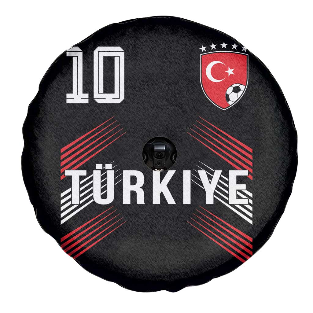 Proud Turkiye Soccer Fans Number 10 Jersey Style Spare Tire Cover Patriotic Turkish Football Turkey Sports Lover
