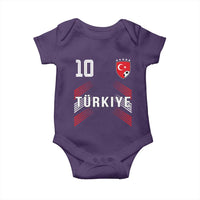 Proud Turkiye Soccer Fans Number 10 Jersey Style Baby Onesie Patriotic Turkish Football Turkey Sports Lover