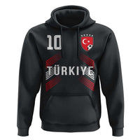 Proud Turkiye Soccer Fans Number 10 Jersey Style Hoodie Patriotic Turkish Football Turkey Sports Lover