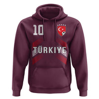 Proud Turkiye Soccer Fans Number 10 Jersey Style Hoodie Patriotic Turkish Football Turkey Sports Lover