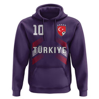 Proud Turkiye Soccer Fans Number 10 Jersey Style Hoodie Patriotic Turkish Football Turkey Sports Lover