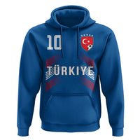 Proud Turkiye Soccer Fans Number 10 Jersey Style Hoodie Patriotic Turkish Football Turkey Sports Lover