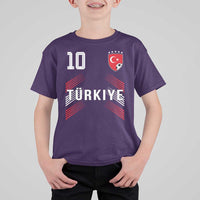Proud Turkiye Soccer Fans Number 10 Jersey Style T Shirt For Kid Patriotic Turkish Football Turkey Sports Lover