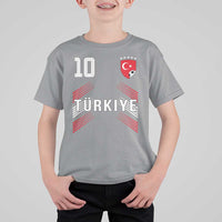 Proud Turkiye Soccer Fans Number 10 Jersey Style T Shirt For Kid Patriotic Turkish Football Turkey Sports Lover