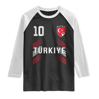 Proud Turkiye Soccer Fans Number 10 Jersey Style Raglan Shirt Patriotic Turkish Football Turkey Sports Lover