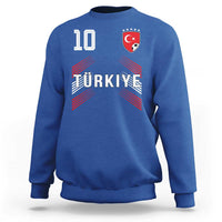 Proud Turkiye Soccer Fans Number 10 Jersey Style Sweatshirt Patriotic Turkish Football Turkey Sports Lover