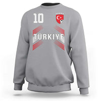 Proud Turkiye Soccer Fans Number 10 Jersey Style Sweatshirt Patriotic Turkish Football Turkey Sports Lover