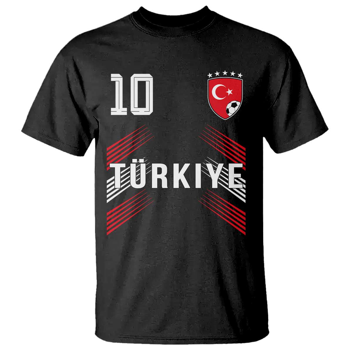 Proud Turkiye Soccer Fans Number 10 Jersey Style T Shirt Patriotic Turkish Football Turkey Sports Lover