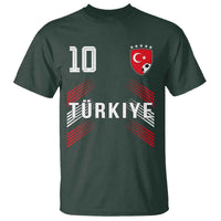 Proud Turkiye Soccer Fans Number 10 Jersey Style T Shirt Patriotic Turkish Football Turkey Sports Lover